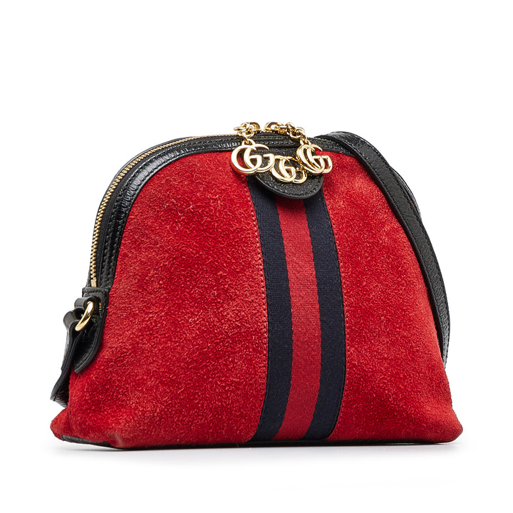 Small Suede Ophidia Crossbody Red - Gaby Paris