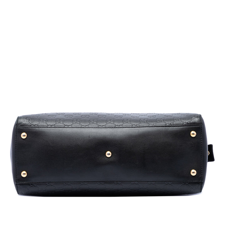 Guccissima Souple Signature Cabas Moyen Noir