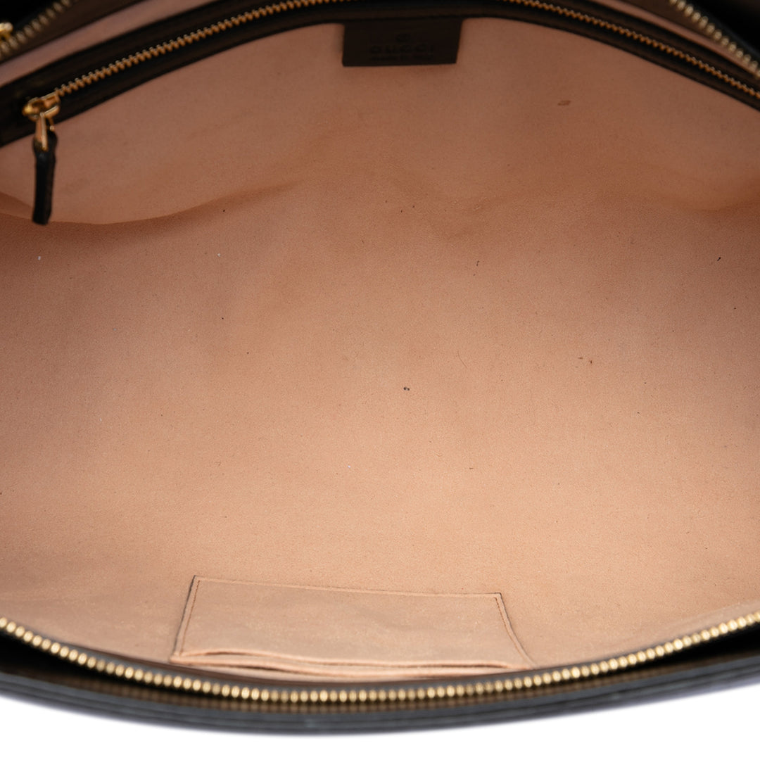 Guccissima Souple Signature Cabas Moyen Noir