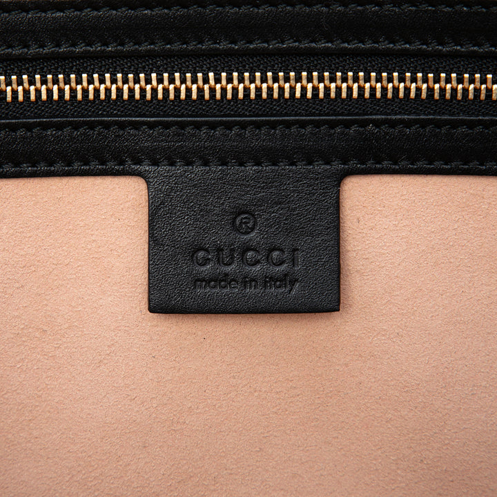 Guccissima Souple Signature Cabas Moyen Noir