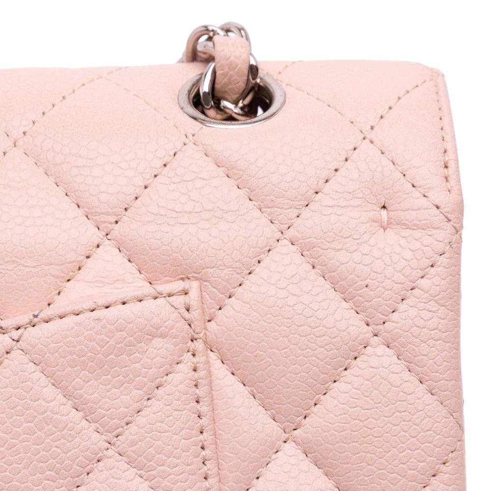 Medium Classic Caviar Double Flap Pink - Gaby Paris