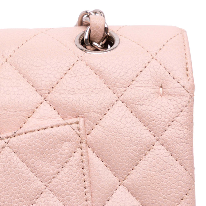 Medium Classic Caviar Double Flap Pink - Gaby Paris