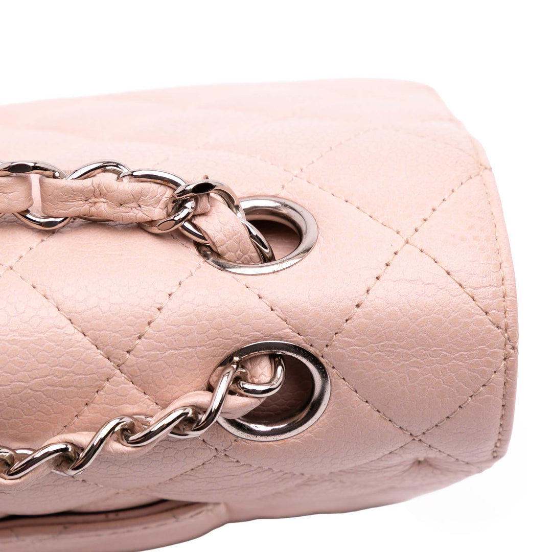 Medium Classic Caviar Double Flap Pink - Gaby Paris