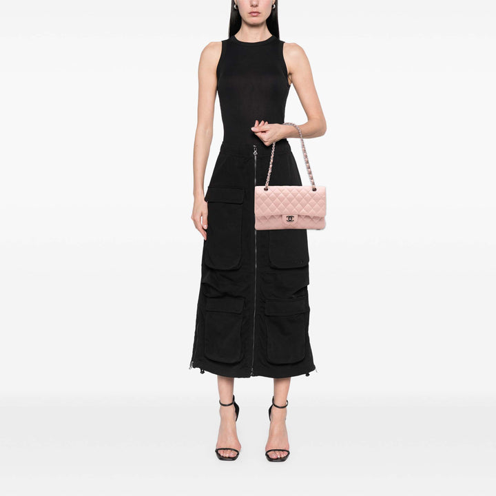 Medium Classic Caviar Double Flap Pink - Gaby Paris