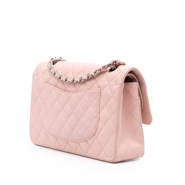 Medium Classic Caviar Double Flap Pink - Gaby Paris