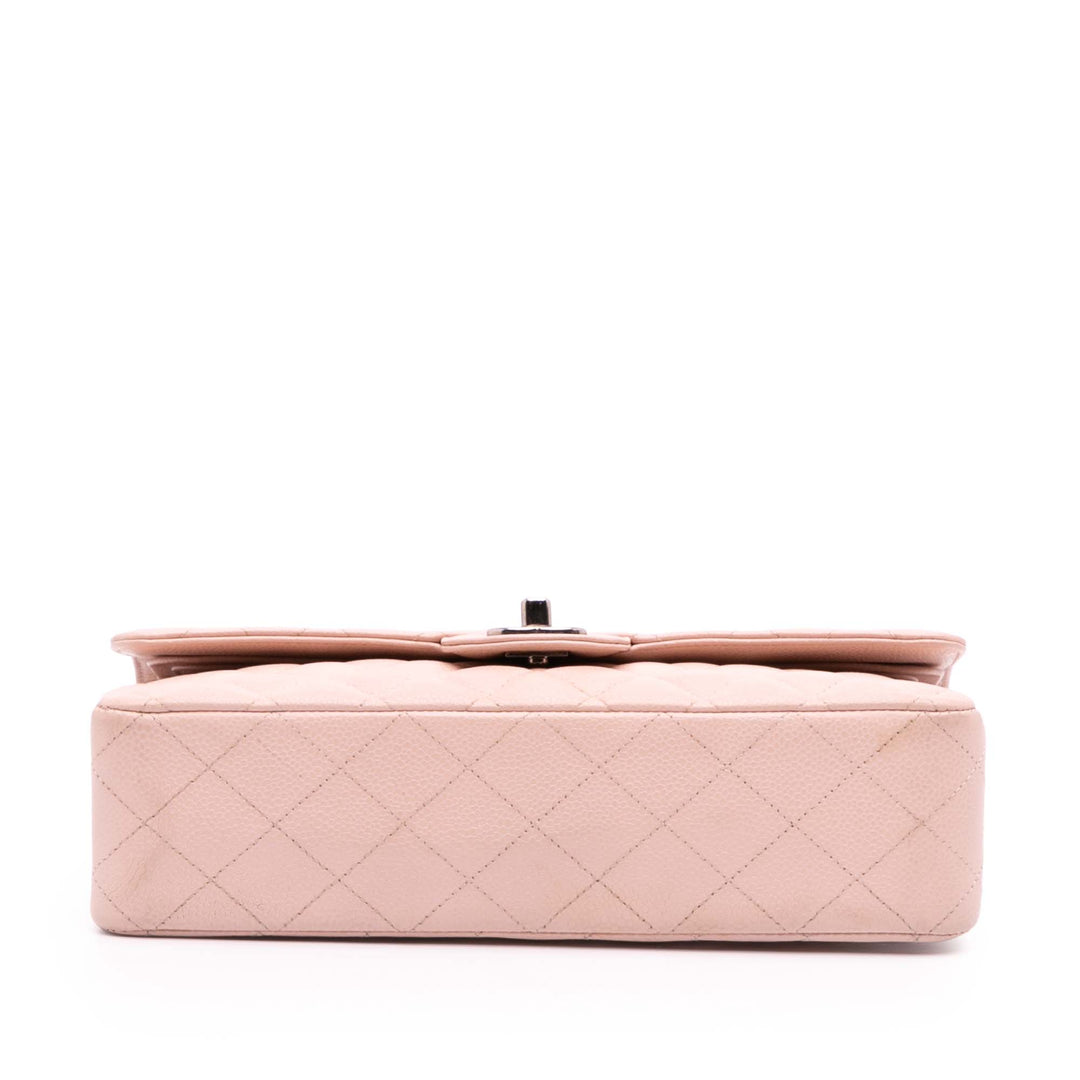 Medium Classic Caviar Double Flap Pink - Gaby Paris