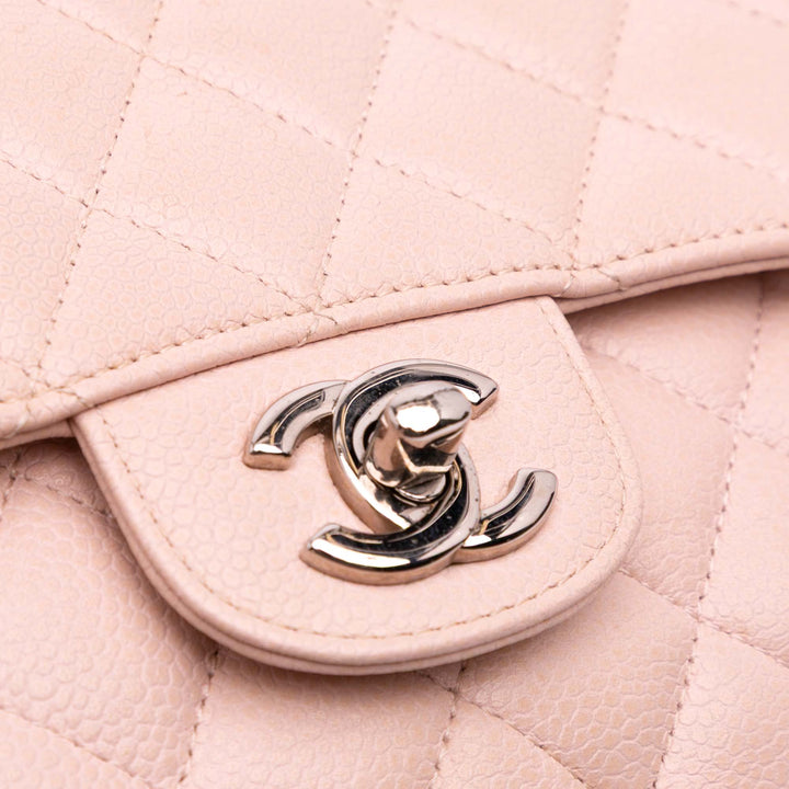 Medium Classic Caviar Double Flap Pink - Gaby Paris