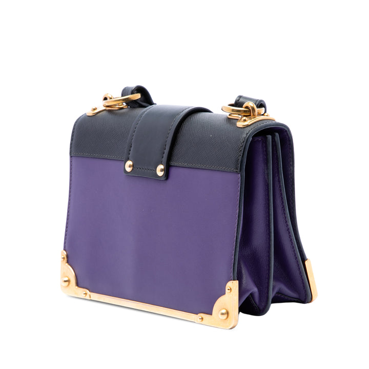 Prada Saffiano à finitions City Veau Cahier Sac porté croisé
