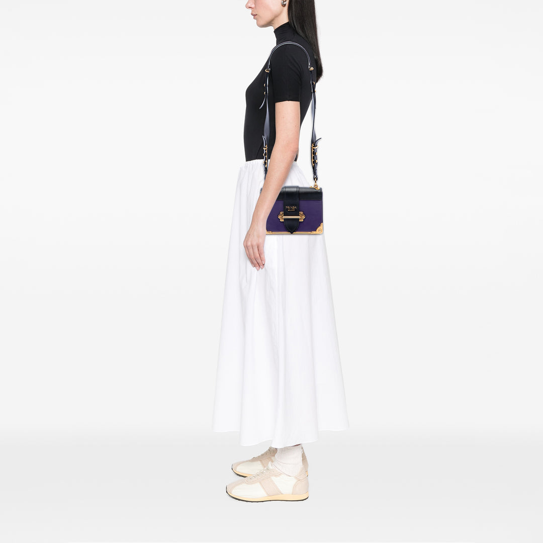Prada Saffiano à finitions City Veau Cahier Sac porté croisé