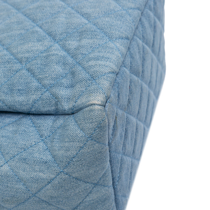Quilted Denim Urban Spirit Bucket Bag Blue - Gaby Paris