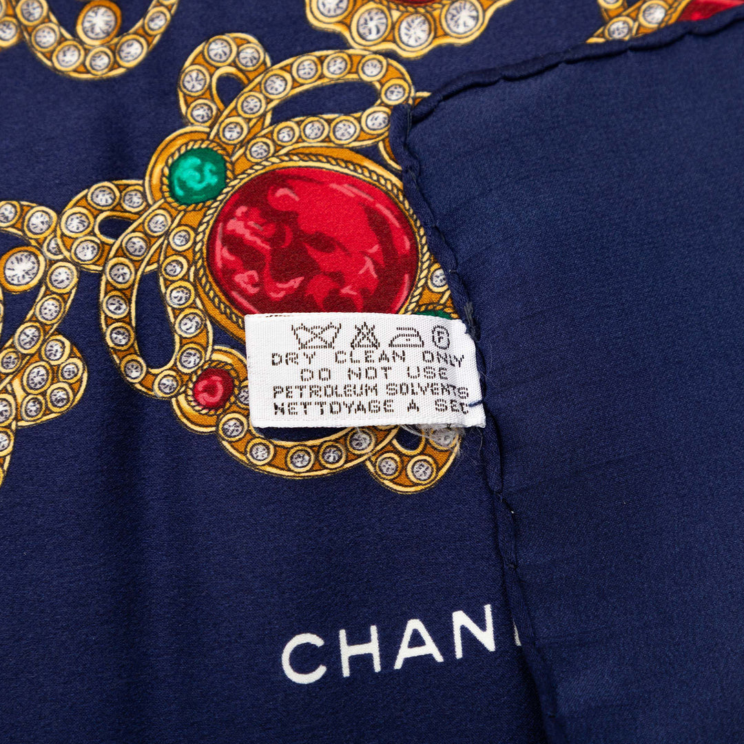 Chanel Gripoix Print Soie Foulard