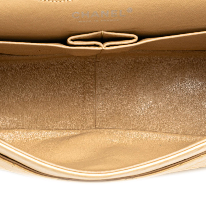 Reissue 2.55 Aged Calfskin Double Flap 227 Gold - Gaby Paris