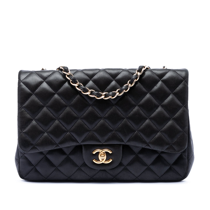 Chanel Jumbo Classic Cuir d’agneau Simple rabat