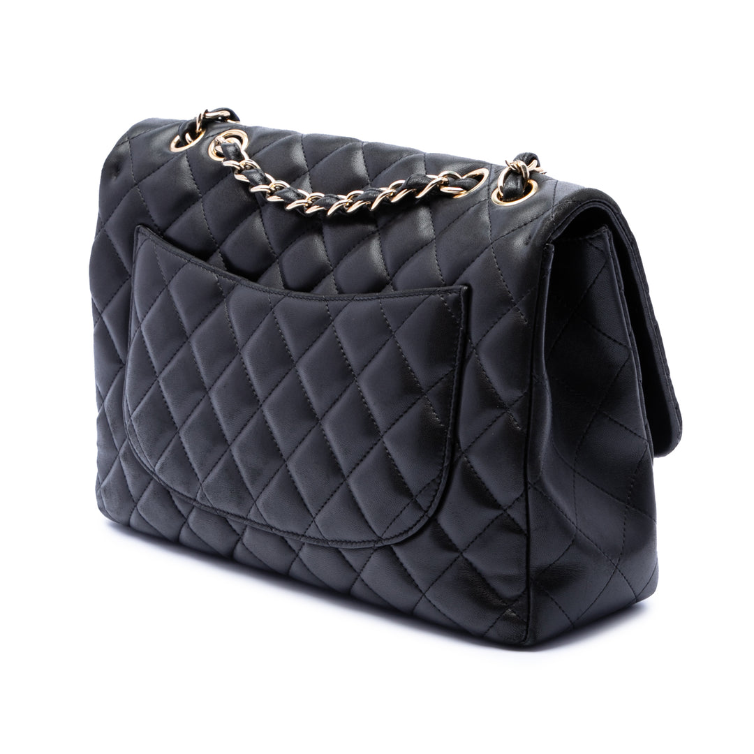 Chanel Jumbo Classic Cuir d’agneau Simple rabat