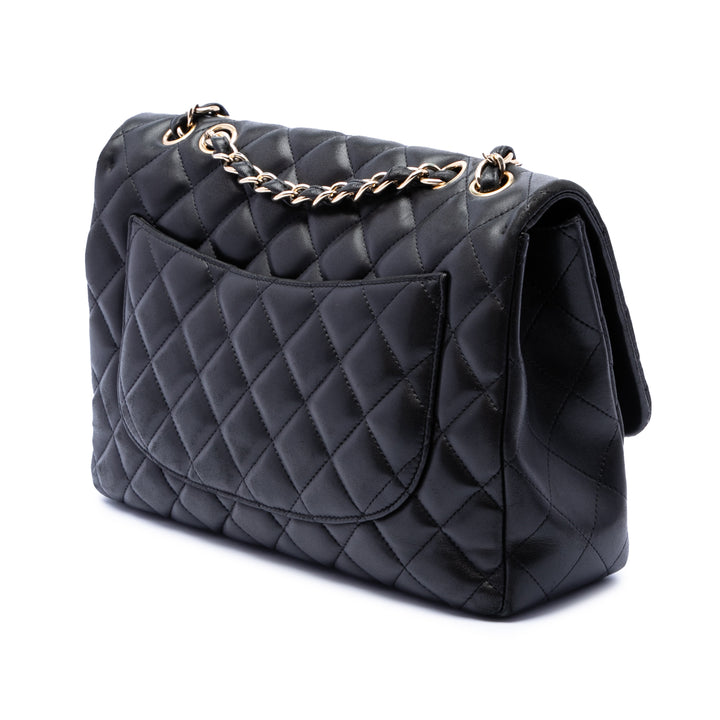Chanel Jumbo Classic Cuir d’agneau Simple rabat