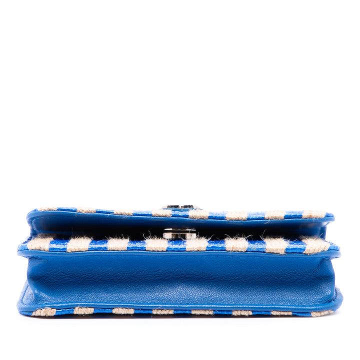 CC et Jute Rayé Sac ceinture Bleu