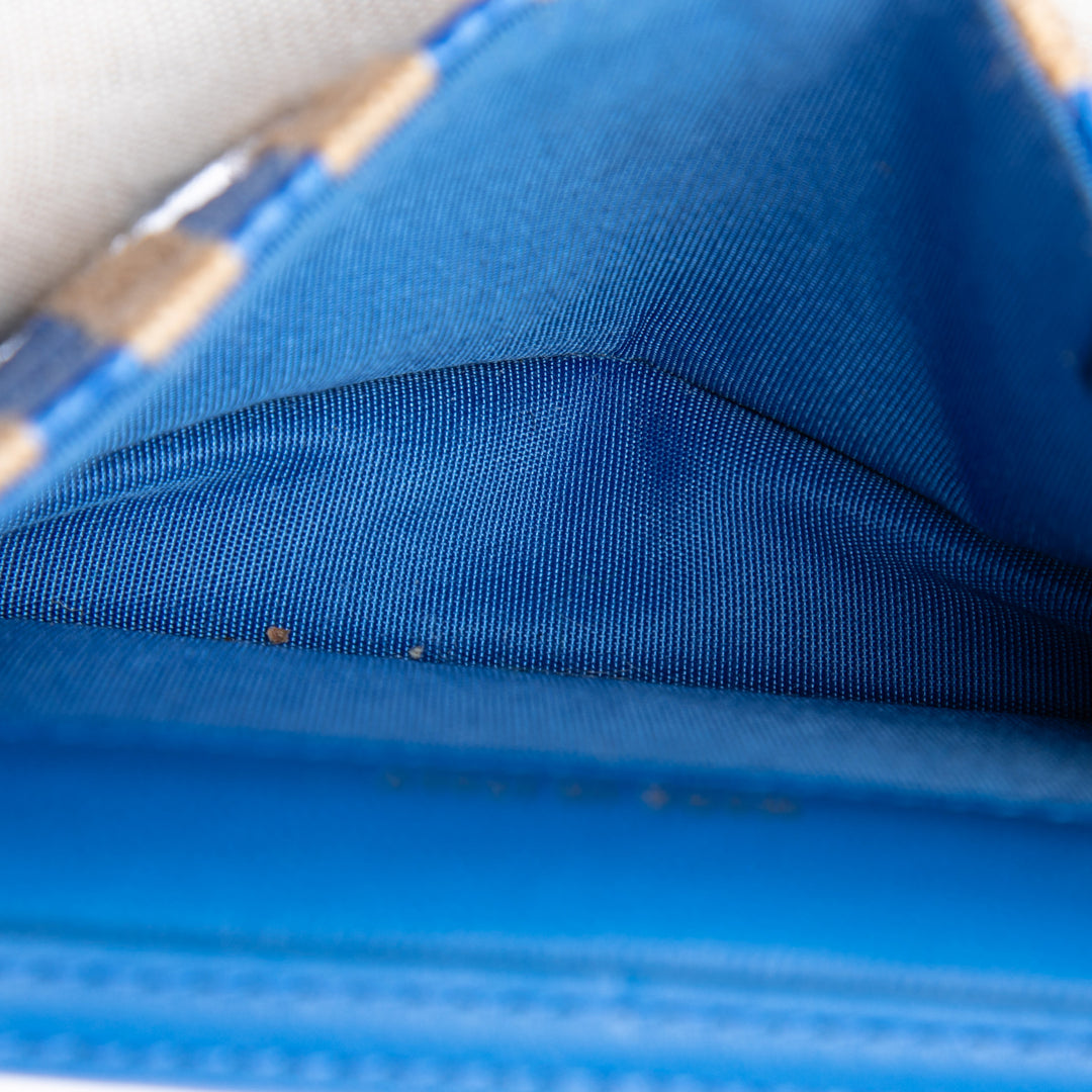 CC et Jute Rayé Sac ceinture Bleu