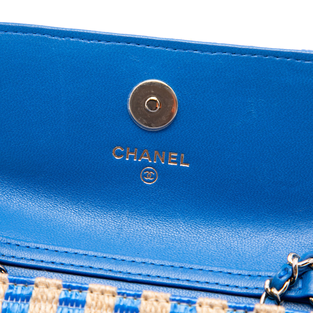 CC et Jute Rayé Sac ceinture Bleu