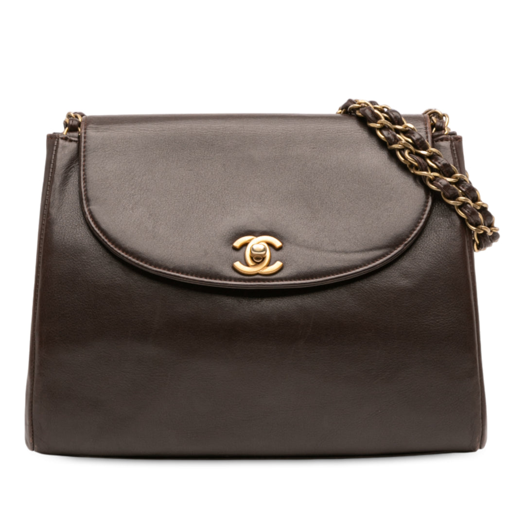 Chanel CC Cuir d’agneau Chain Sac bandoulière Marron – GABY PARIS Authentique