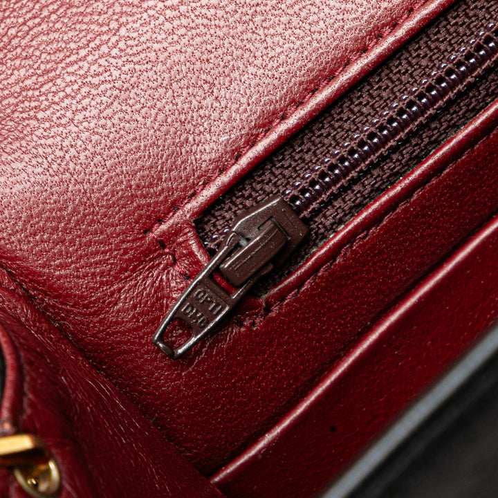 Small Quilted Lambskin Single Flap Black - Gaby Paris