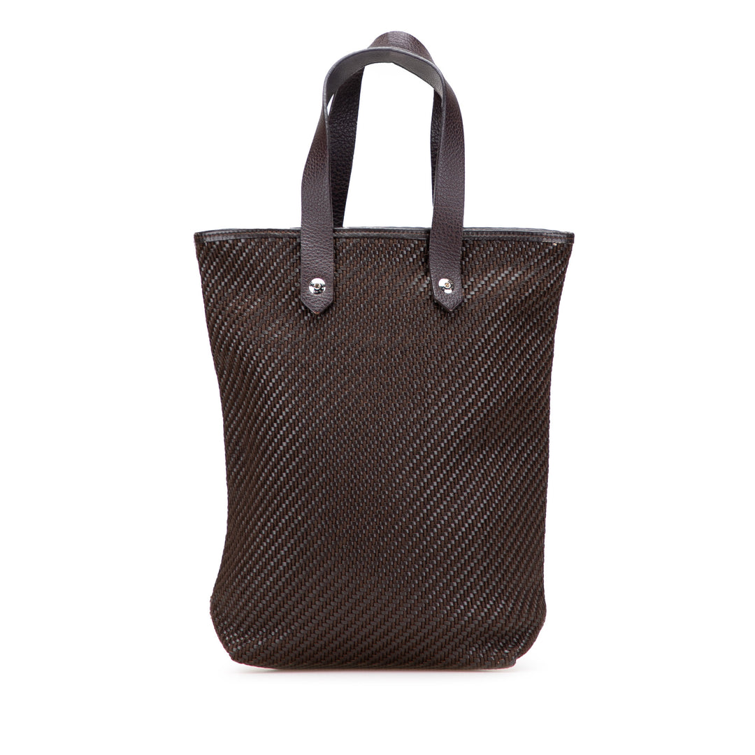 Woven Leather and Polyester Ahmedabad Diego PM Brown - Gaby Paris