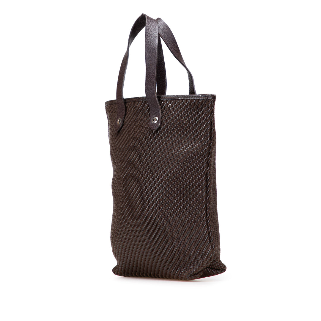 Woven Leather and Polyester Ahmedabad Diego PM Brown - Gaby Paris