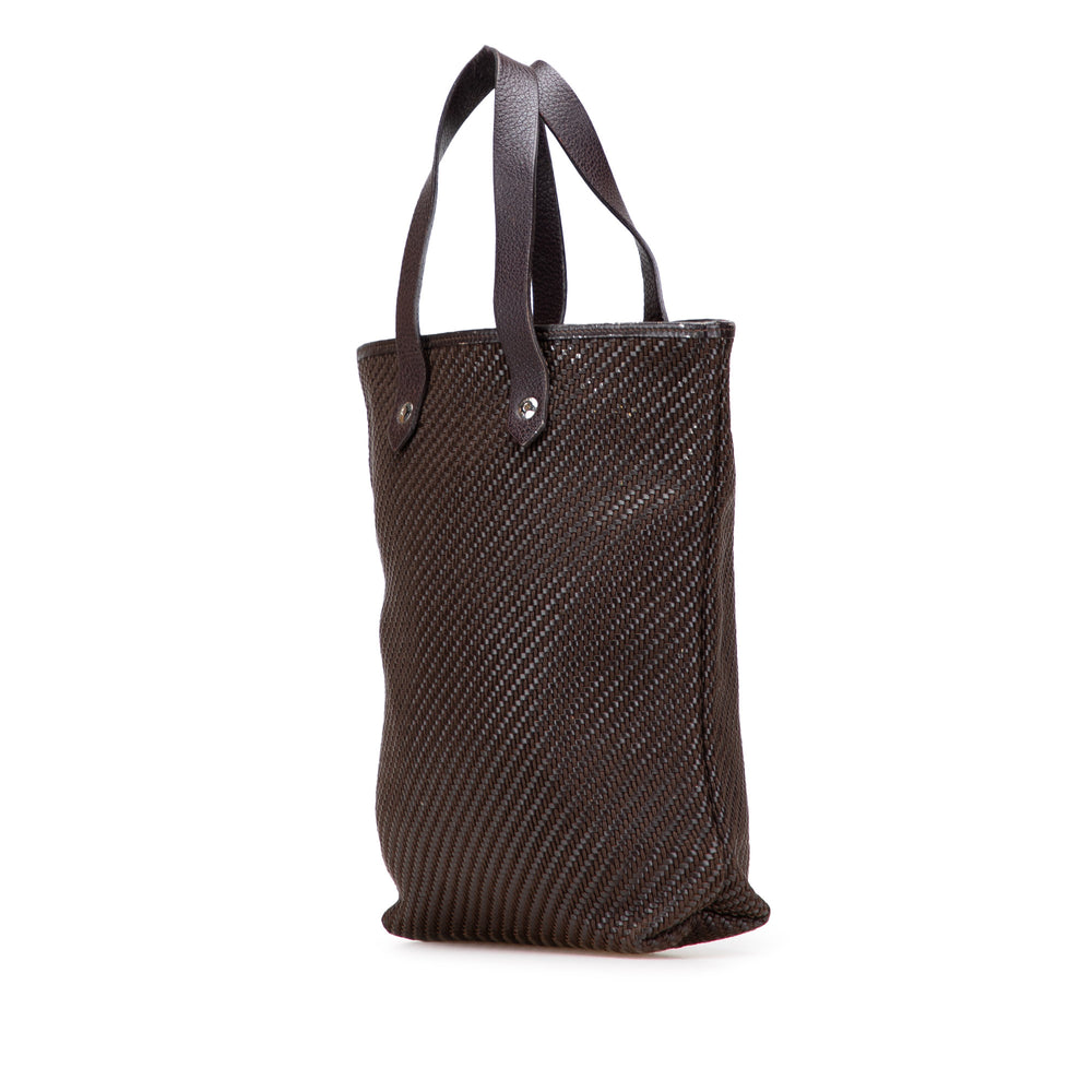 Woven Leather and Polyester Ahmedabad Diego PM Brown - Gaby Paris