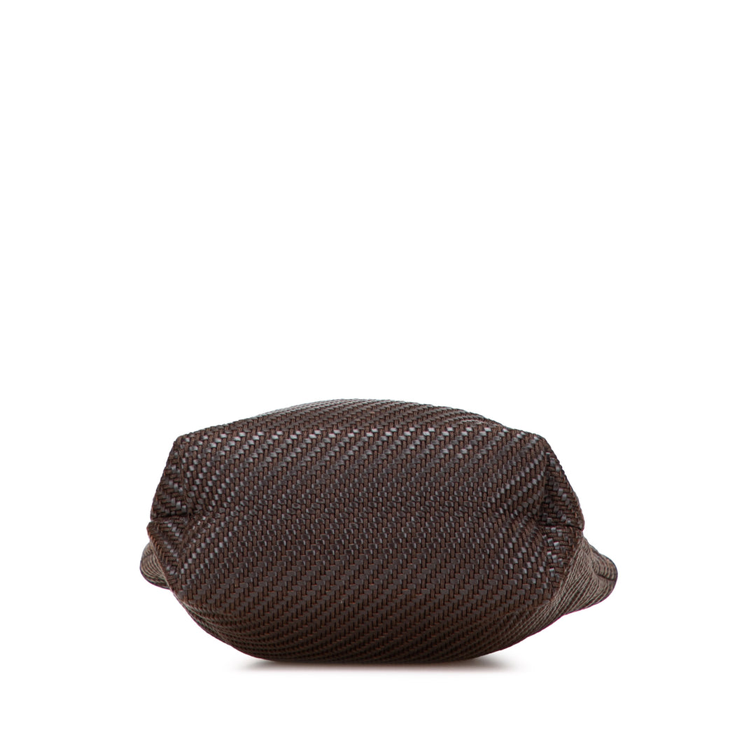 Woven Leather and Polyester Ahmedabad Diego PM Brown - Gaby Paris