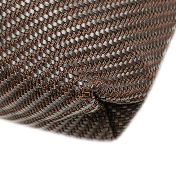Woven Leather and Polyester Ahmedabad Diego PM Brown - Gaby Paris
