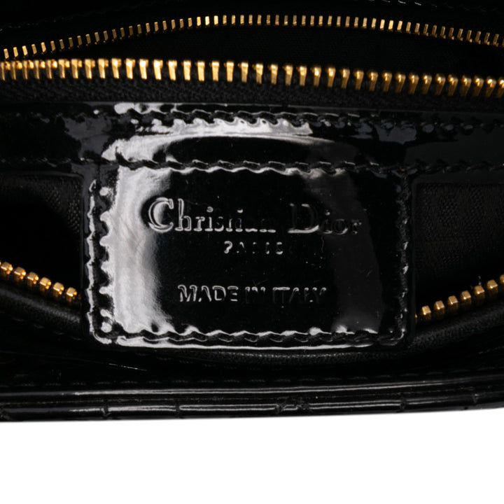 Large Patent Cannage Lady Dior Black - Gaby Paris