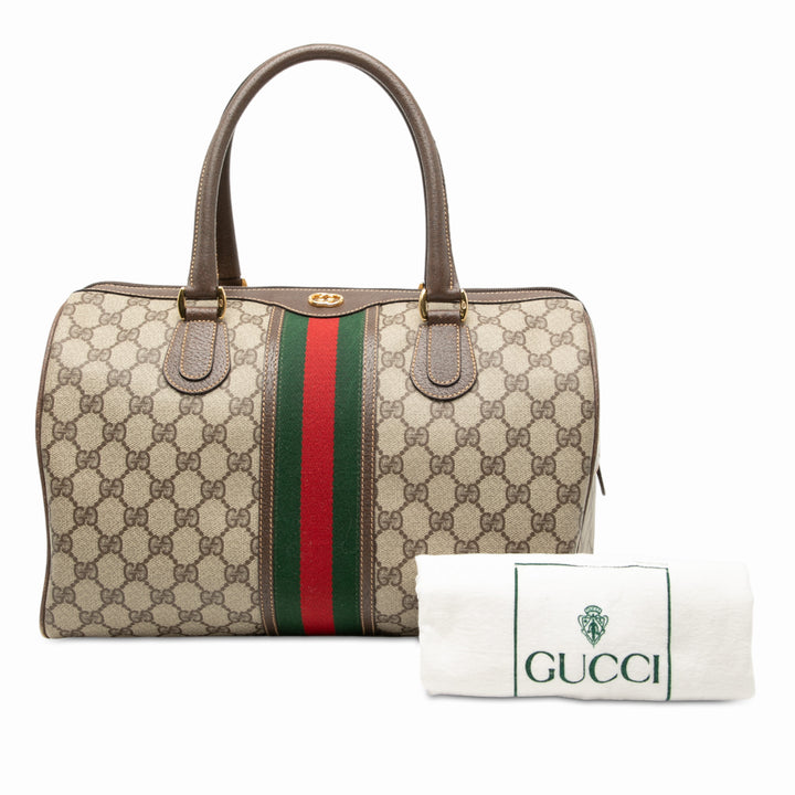 Gucci GG Supreme Web Boston Sac