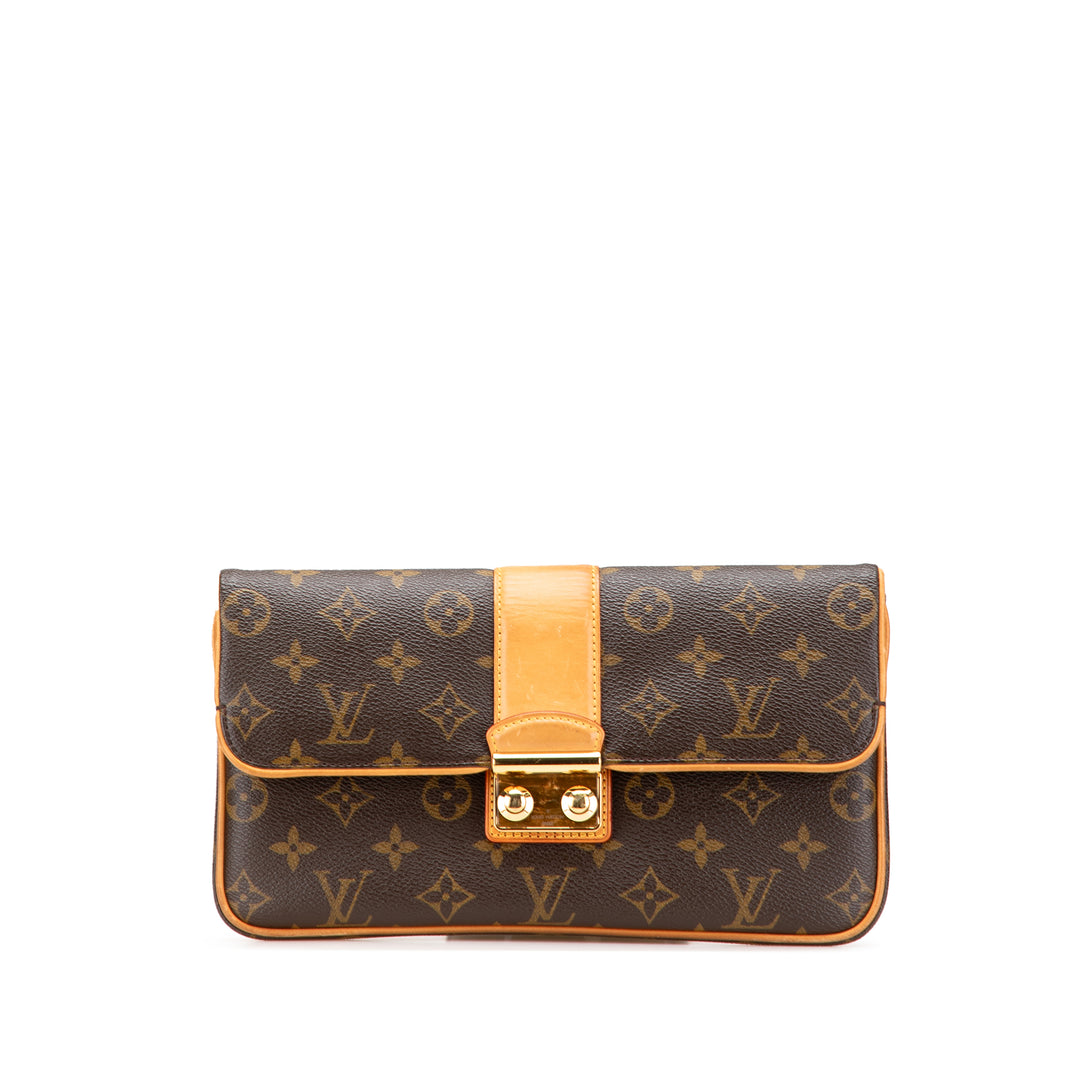 Monogram Sofia Coppola Slim Clutch Brown - Gaby Paris