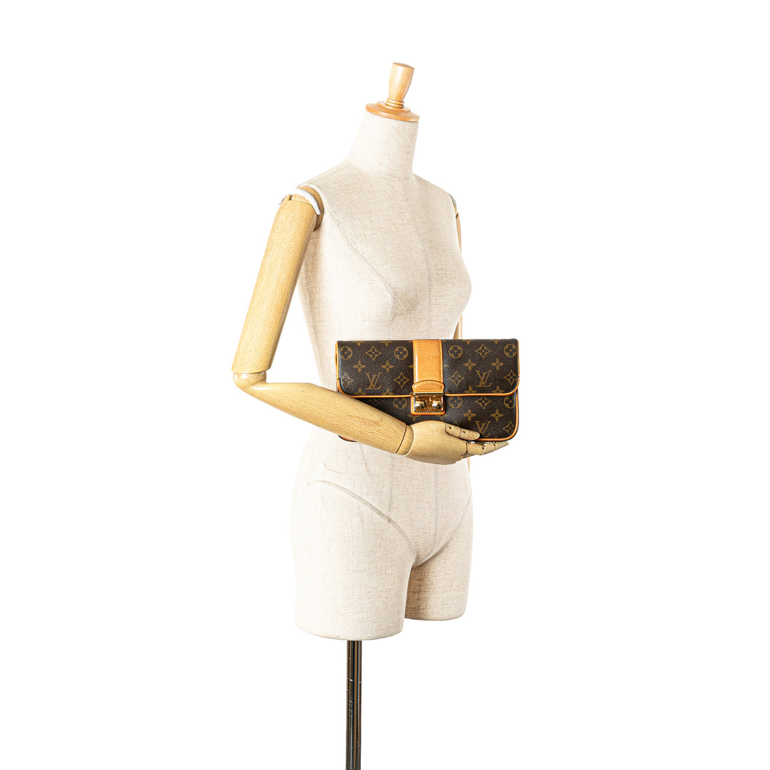 Monogram Sofia Coppola Slim Clutch Brown - Gaby Paris