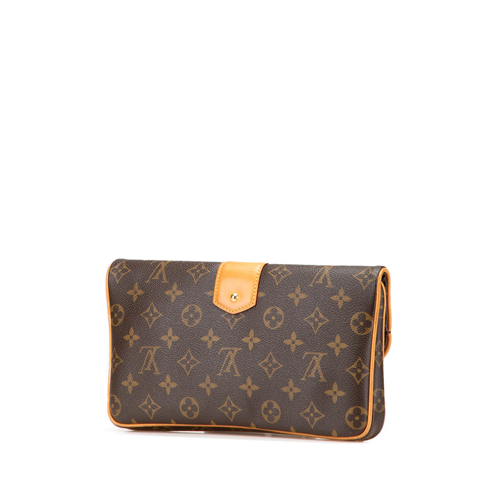 Monogram Sofia Coppola Slim Clutch Brown - Gaby Paris