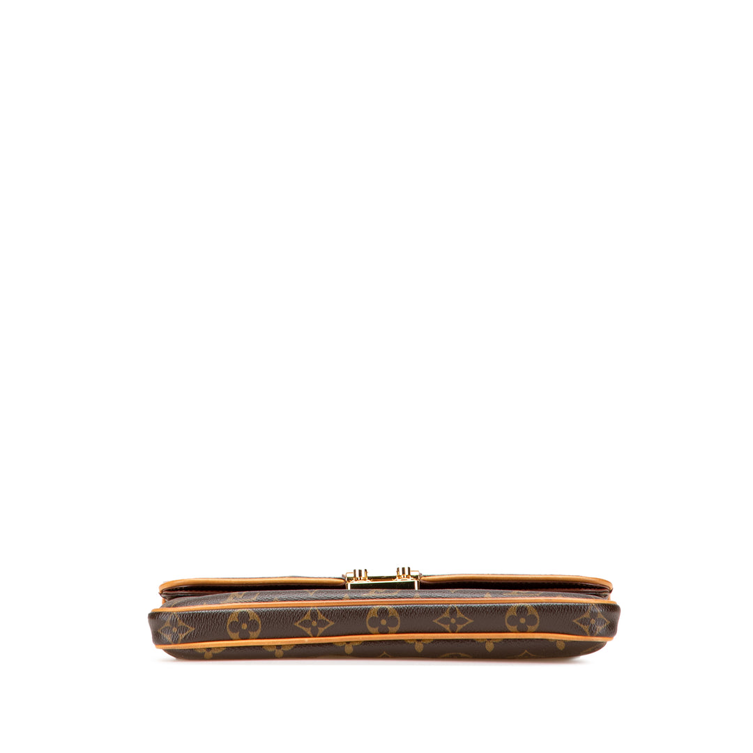 Monogram Sofia Coppola Slim Clutch Brown - Gaby Paris