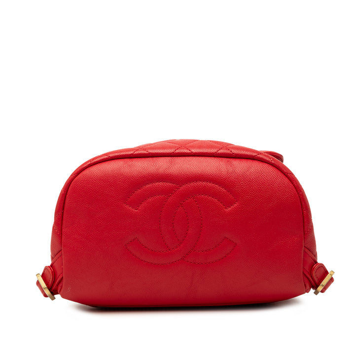 Chanel Matelassé CC Filigree Sac à dos Cuir caviar