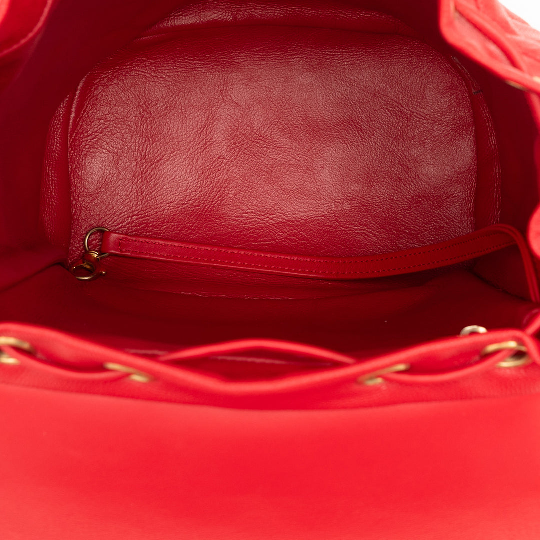 Chanel Matelassé CC Filigree Sac à dos Cuir caviar