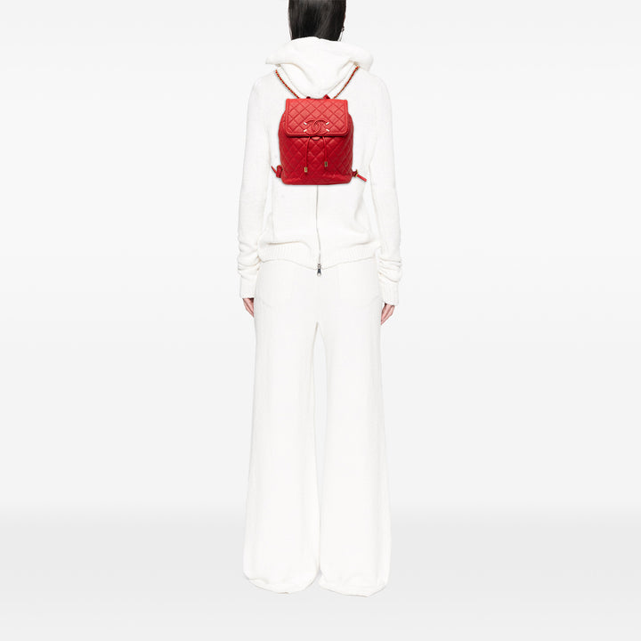 Chanel Matelassé CC Filigree Sac à dos Cuir caviar