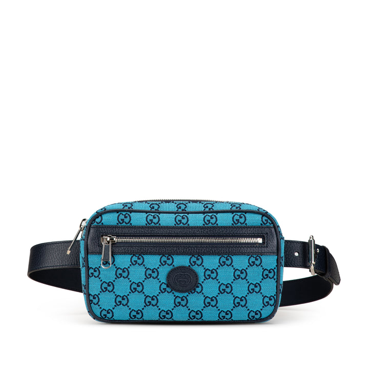 GG Canvas Belt Bag Blue - Gaby Paris