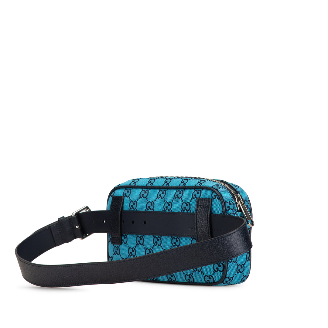 GG Canvas Belt Bag Blue - Gaby Paris