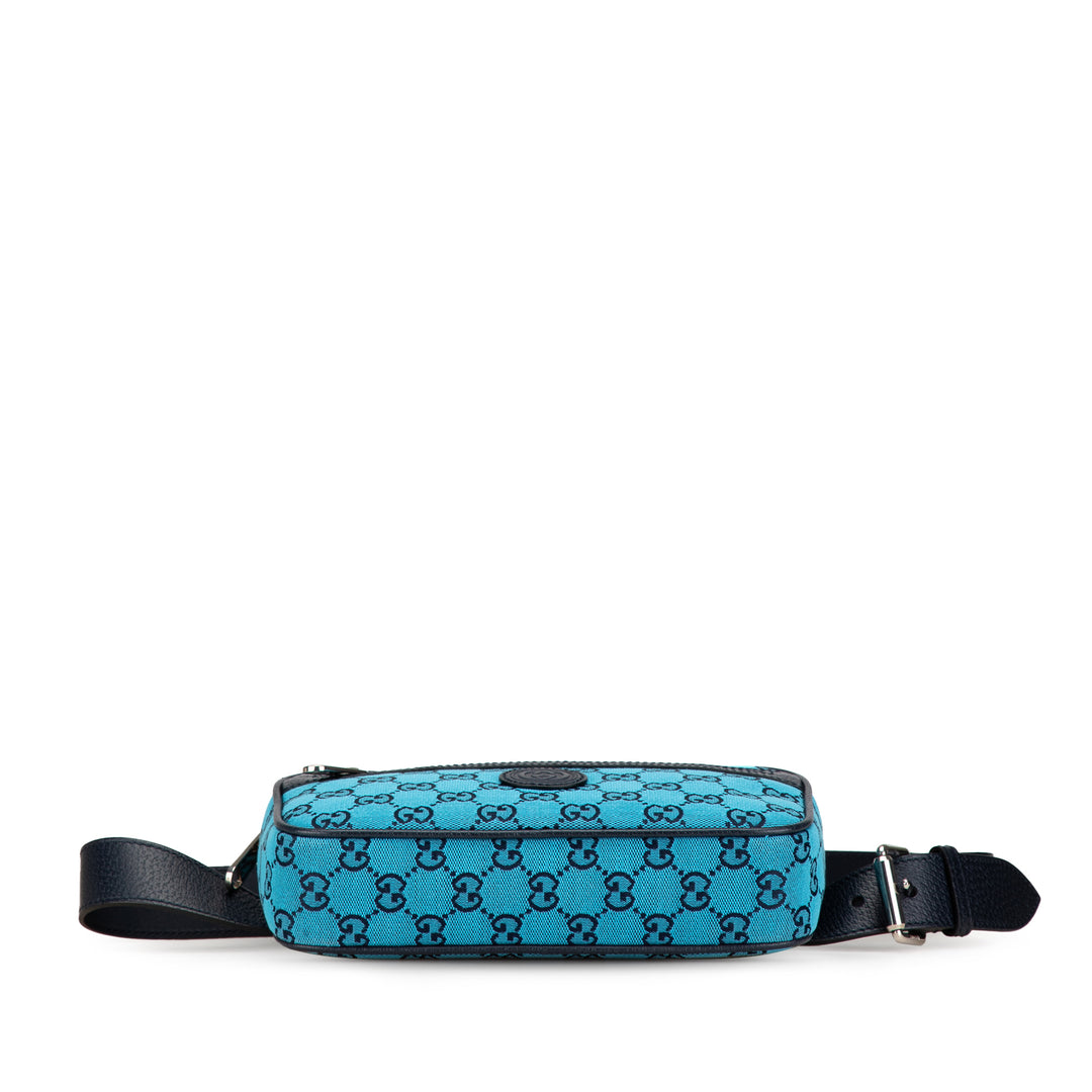 GG Canvas Belt Bag Blue - Gaby Paris