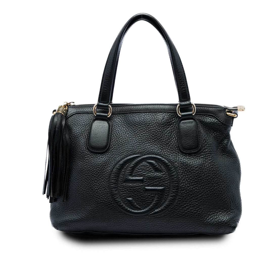 Gucci Sac à main Soho Working Petit Cuir de veau Noir – vue principale – GABY PARIS
