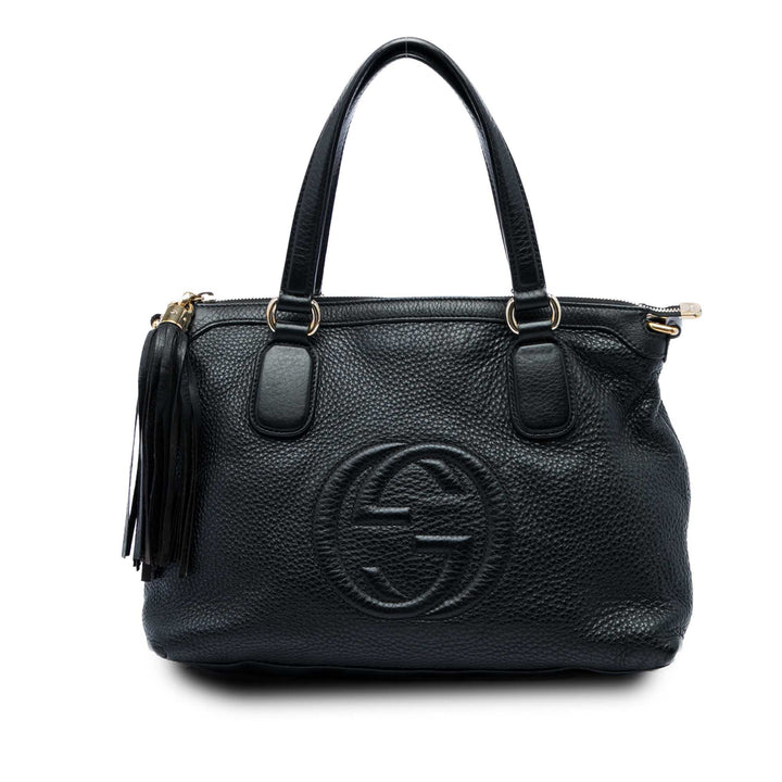 Gucci Sac à main Soho Working Petit Cuir de veau Noir – vue principale – GABY PARIS