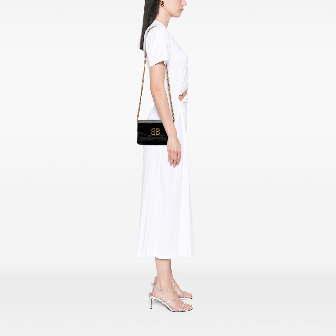 embossé Losange Wallet on Chain BB Noir