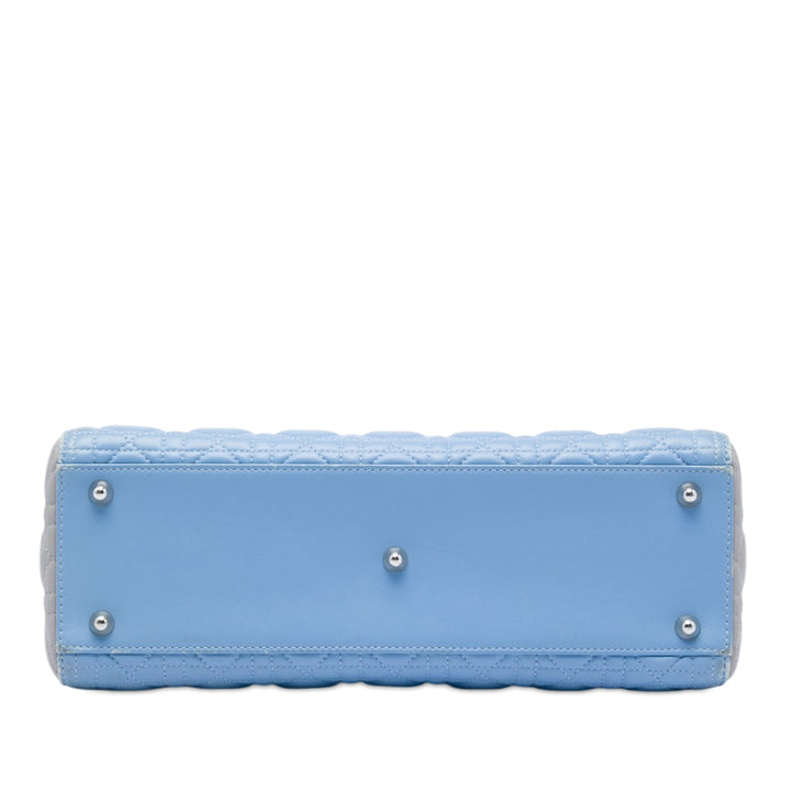 Dior Large Bicolor Cuir d’agneau Cannage Lady Dior