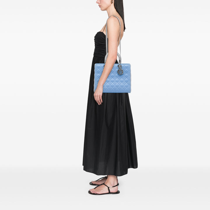 Dior Large Bicolor Cuir d’agneau Cannage Lady Dior