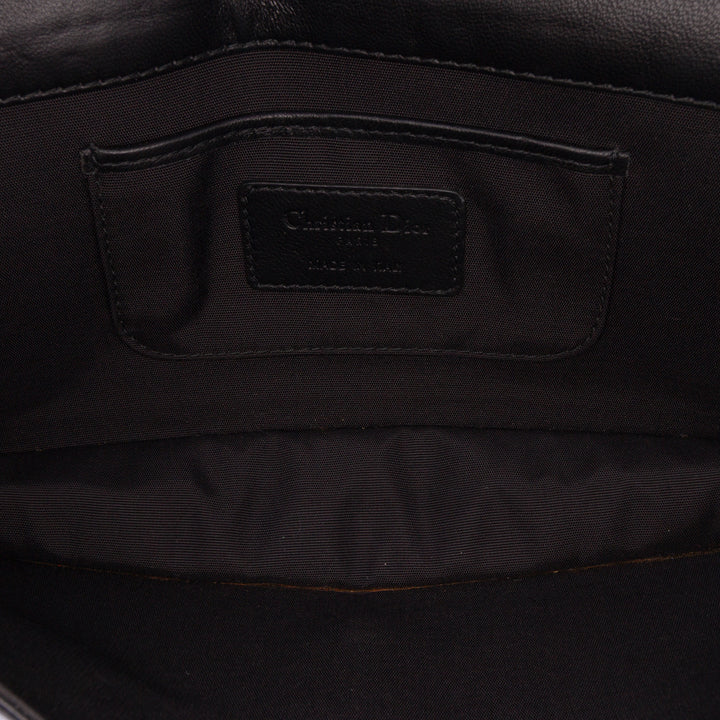 Lambskin Cannage Lady Dior Convertible Clutch Black - Gaby Paris