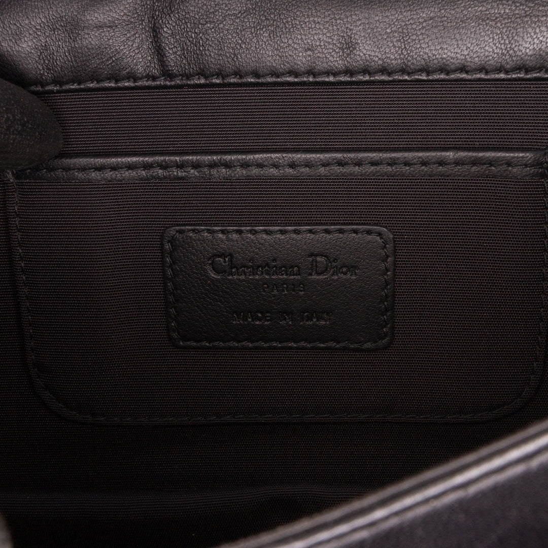 Lambskin Cannage Lady Dior Convertible Clutch Black - Gaby Paris