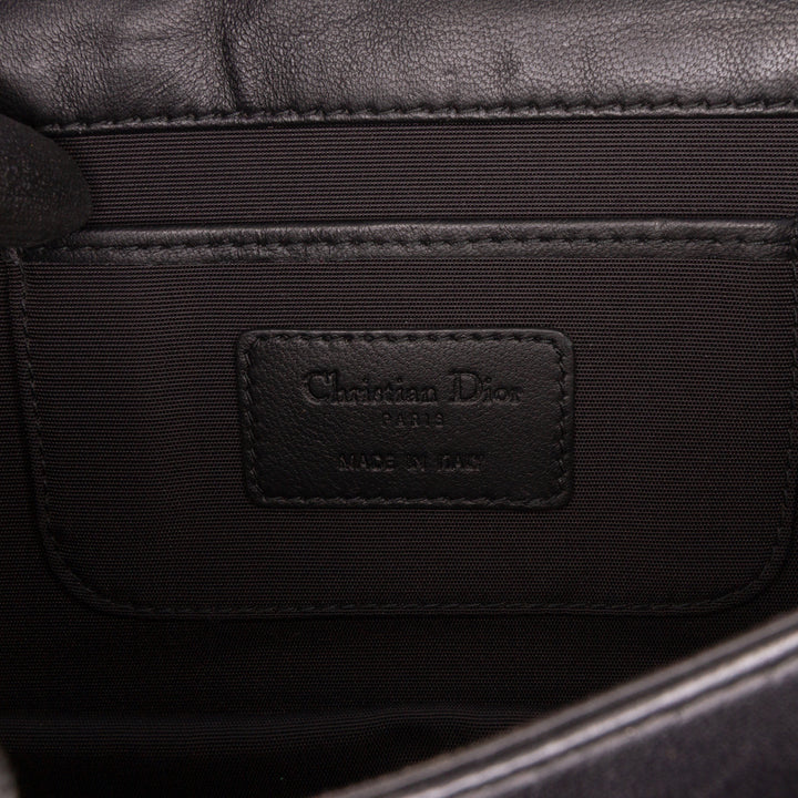 Lambskin Cannage Lady Dior Convertible Clutch Black - Gaby Paris