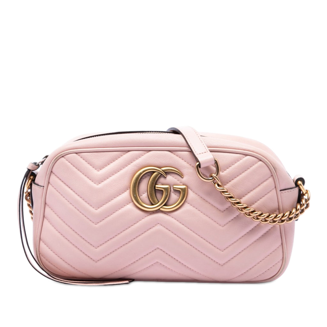Gucci Small GG Marmont Matelasse Cuir de veau Sac porté croisé